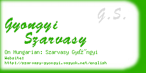 gyongyi szarvasy business card